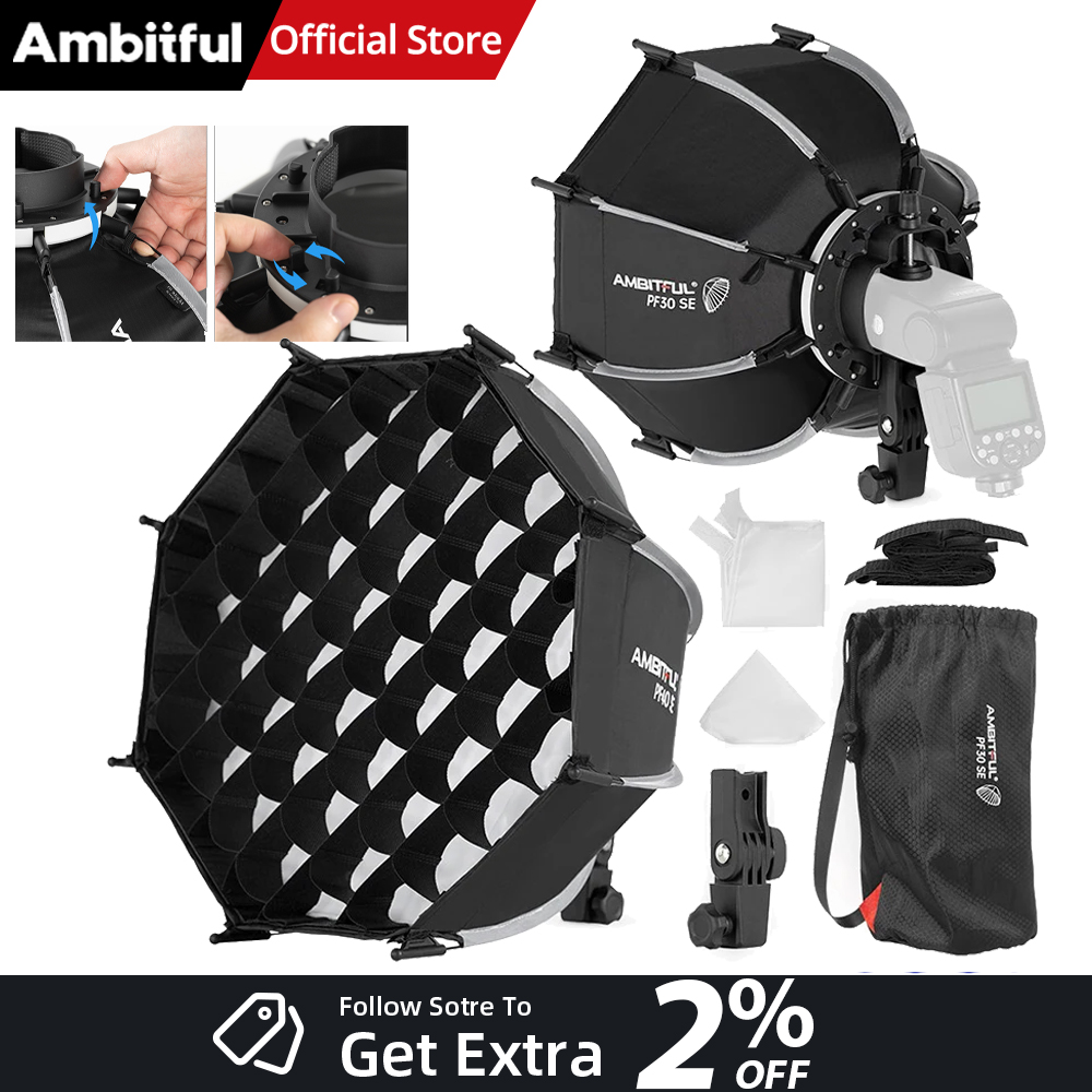 Photography Lighting Grid - AMBITFUL PF30/PF40 30cm /40cm Mini Speedlite