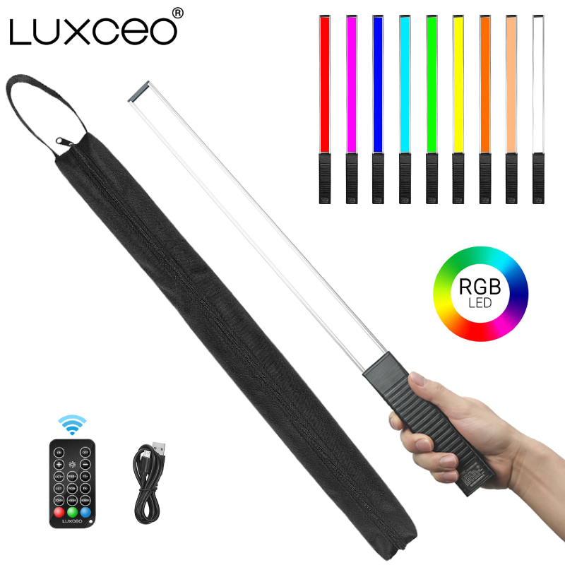 Photography Lighting Grid - LUXCEO Q508A Handheld RGB Video Tube