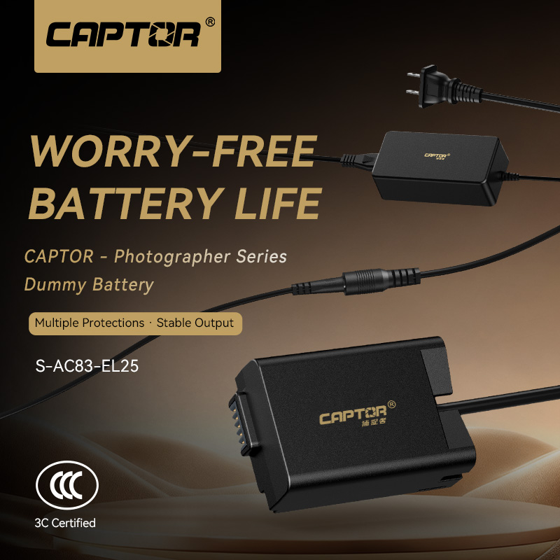Nikon Camera Z50 - CAPTOR EN-EL25 Dummy Battery Adapter for