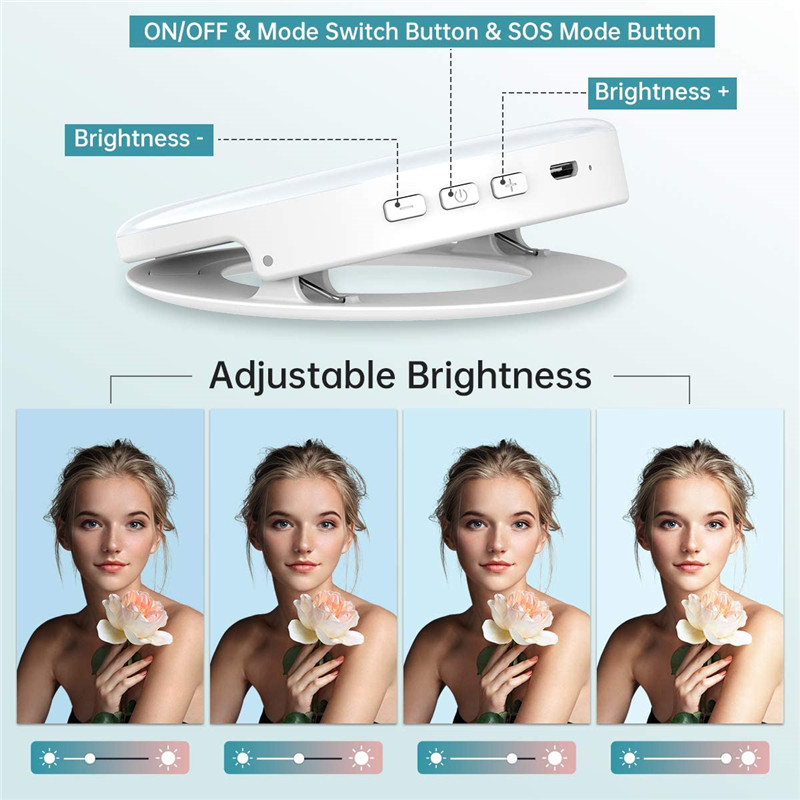 Portable LED Clip Ring Light 4 - Photography Lighting Stick ulasan dan harga