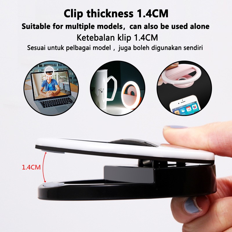 LED Selfie Ring Light 3 Level  - Photography Lighting Stick ulasan dan harga