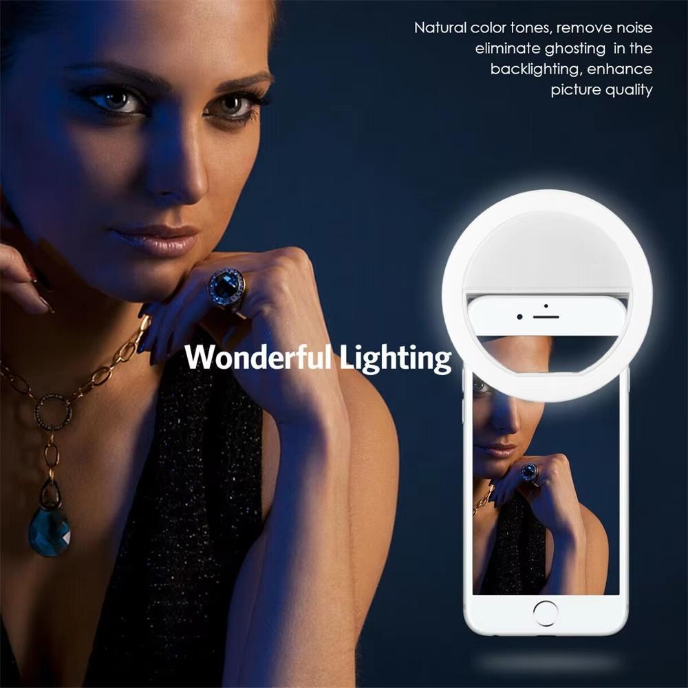 Clip On Selfie Ring Light Rech - Photography Lighting Stick ulasan dan harga