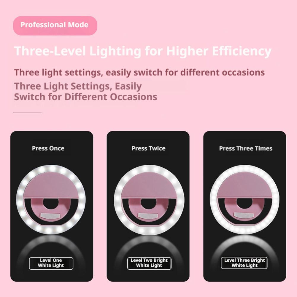 Clip On Selfie Ring Light Rech - Photography Lighting Stick ulasan dan harga