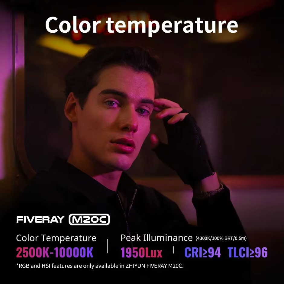 ZHIYUN FIVERAY M20C RGB M20 Bi - Photography Lighting Styles ulasan dan harga
