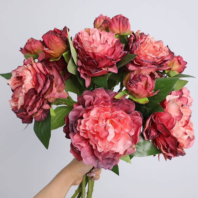 1PC Retro 2 Head Peony Simulat - Photography Artificial Lighting ulasan dan harga