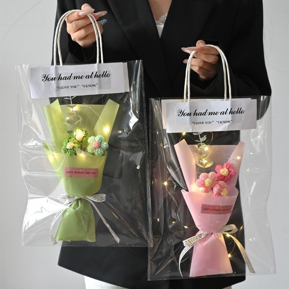Knitted Crochet Flowers Bouque - Photography Artificial Lighting ulasan dan harga