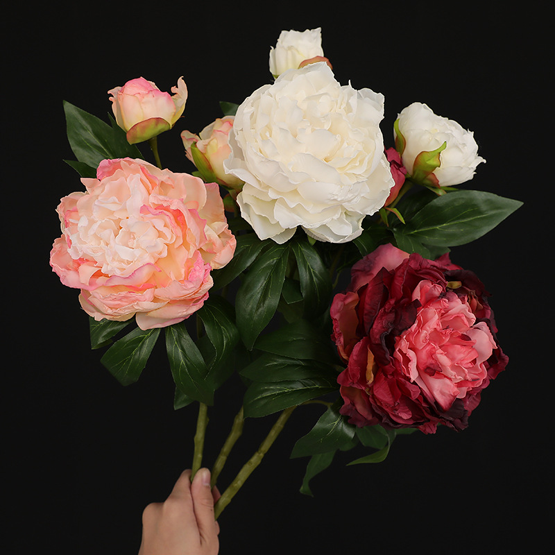 1PC Retro 2 Head Peony Simulat - Photography Artificial Lighting ulasan dan harga