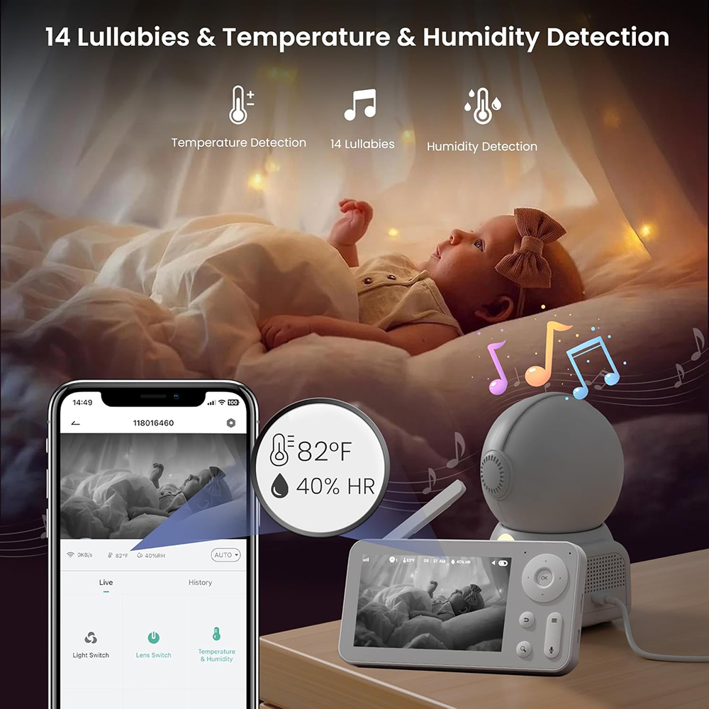 2K Baby Monitor with 2 Cameras - Photography Lighting Styles ulasan dan harga