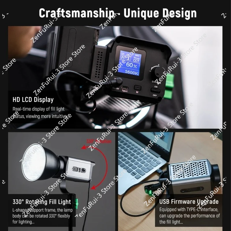 Ninja 300 80W LED Continuous V - Photography Lighting Mount ulasan dan harga