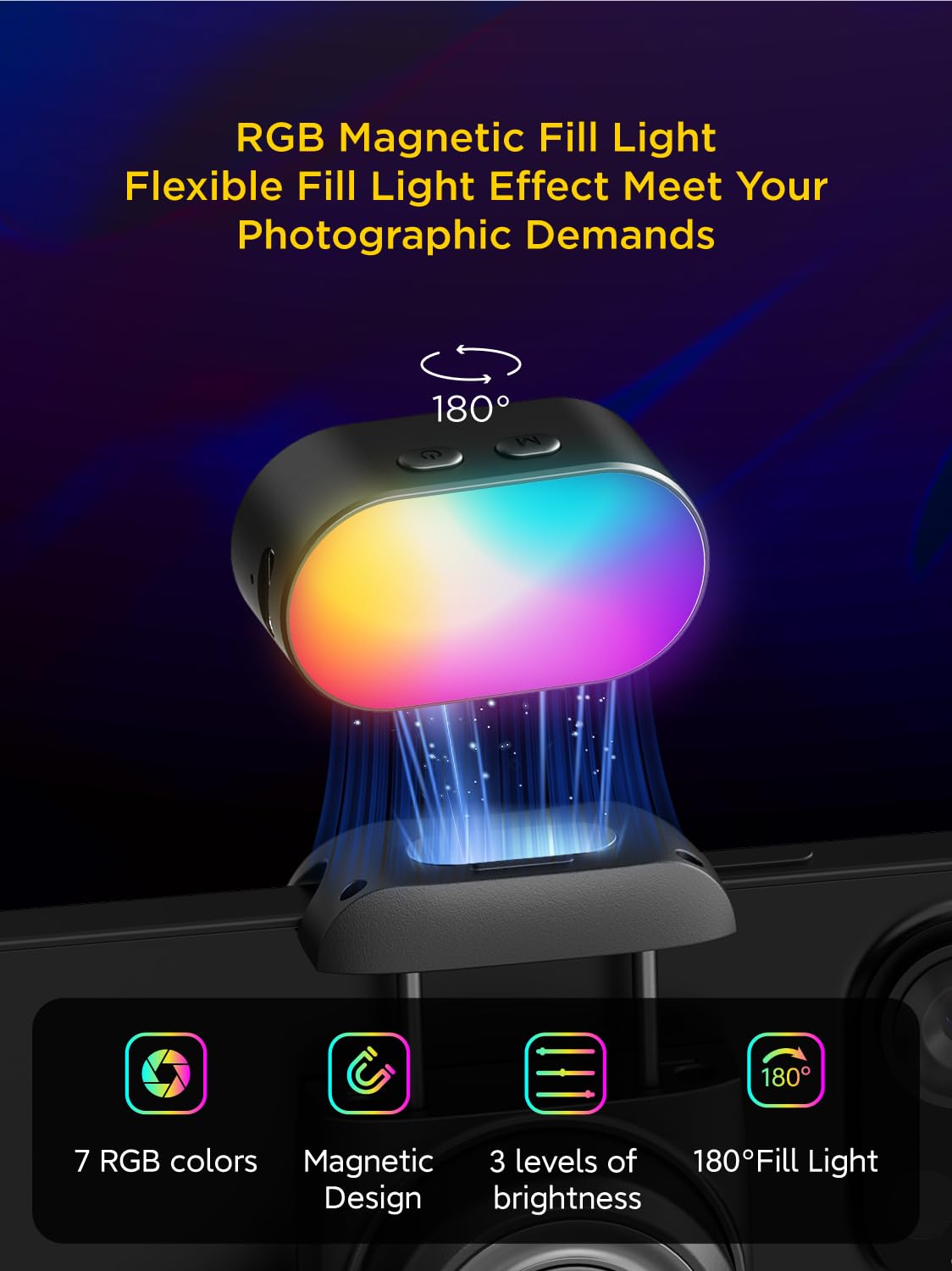 AOCHUAN RGB Magnetic Fill Ligh - Photography Lighting Styles ulasan dan harga